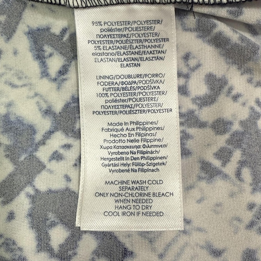 Ralph Lauren Chaps Dress Women's Small Multicolor Abstract Ruched Casual Career - Picture 5 of 9